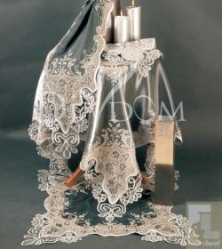 Покривка за маса Сребърно сиво