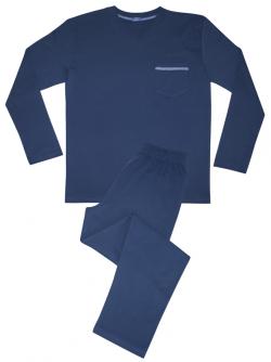 Едноцветна мъжка пижама 1011