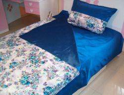 Единичен спален комплект Елада-син