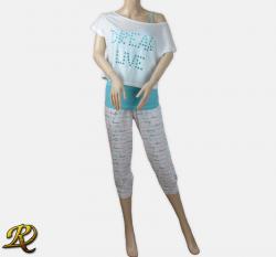 ДАМСКА ПИЖАМА DREAM LIVE СИНЬО