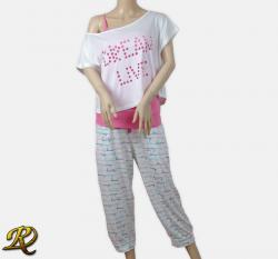 ДАМСКА ПИЖАМА DREAM LIVE ЕКРЮ