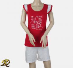 Дамска пижама Лаура червена