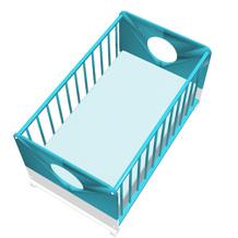 Чаршаф Бебе Розов 110х180см