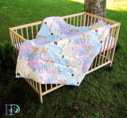 Бебешка олекотена завивка пачуърк Лека нощ в синьо