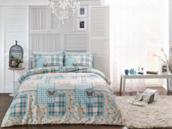 Единичен спален комплект Floria-тюркоаз