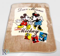 Бебешко одеяло Мики и Мини ретро