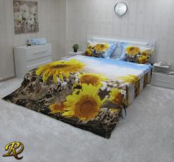 СПАЛЕН КОМПЛЕКТ ПАМУЧЕН САТЕН СЛЪНЧОГЛЕД