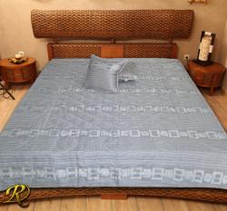 Кувертюра Тъмно сиви квадрати + 2 възглавници