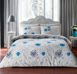Единичен спален комплект Vanessa-син